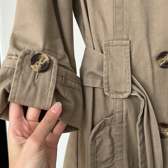 Tan cotton trench coat - Picture 2 of 5